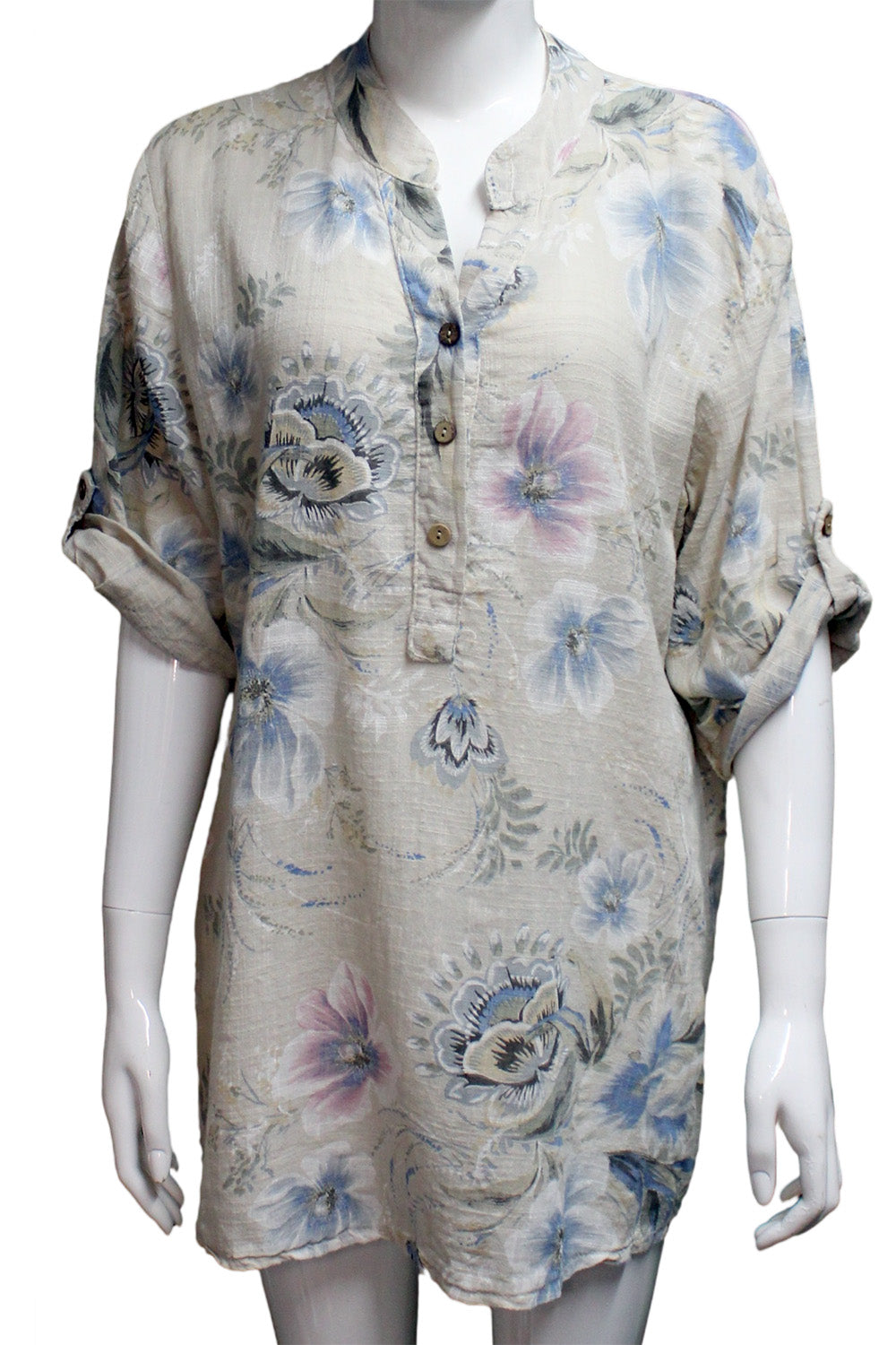 Flower Blossom Print Cotton Top