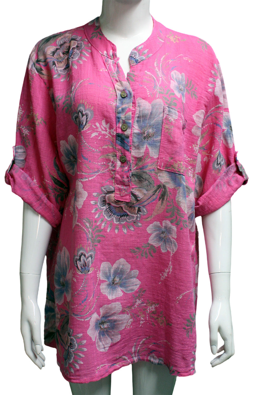 Flower Blossom Print Cotton Top